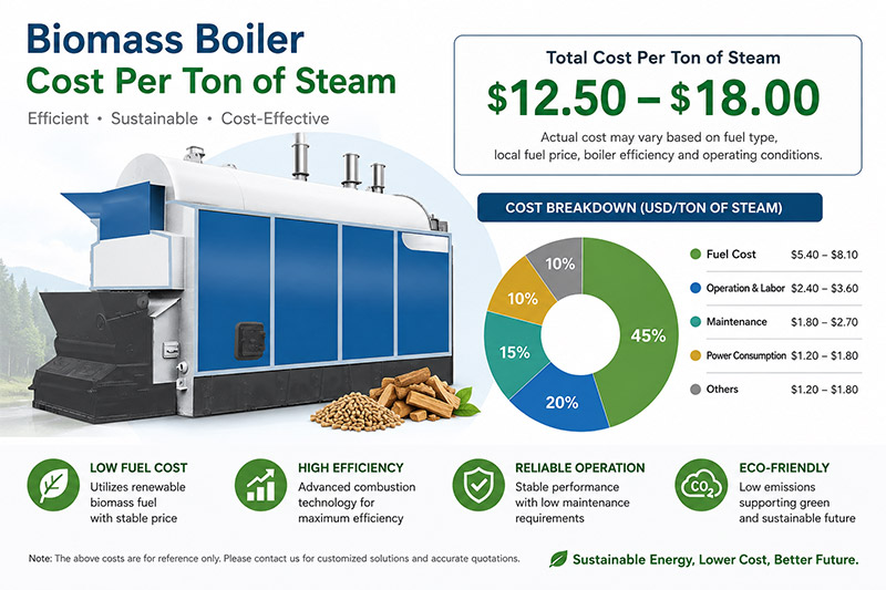 Biomass Boiler Cost Per Ton of Steam
